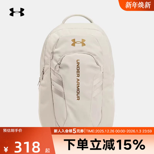 安德玛2025春夏Hustle 6.0 Pro男女训练运动双肩背包 1384671-110