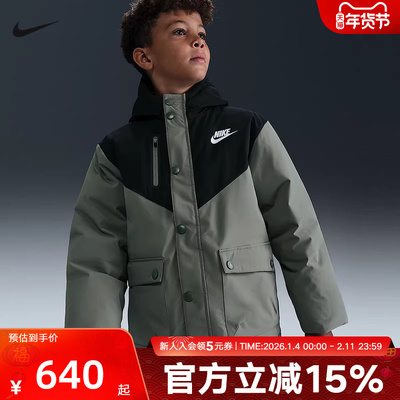 耐克2025冬男短羽绒服