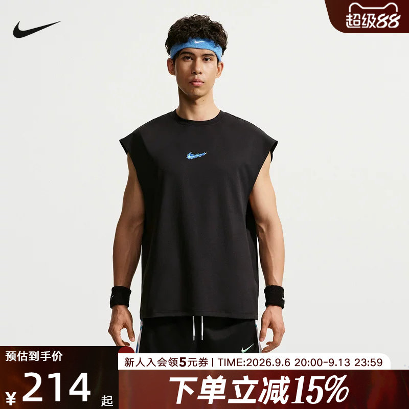 NIKE耐克男子篮球背心新款背部印花运动休闲无袖T恤 IW1202-010图片