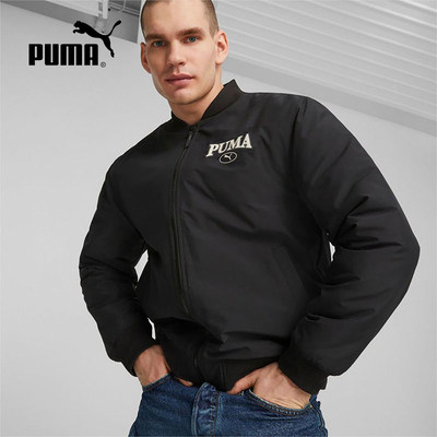 PUMA彪马男子新款运动服复古休闲夹棉防风保暖棉服外套681526-01