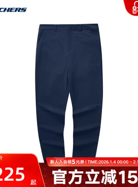 Skechers斯凯奇秋季男子休闲运动百搭舒适梭织长裤 L324M082/002Z