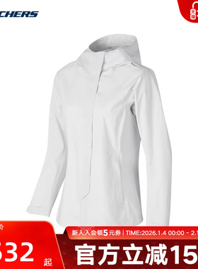 Skechers斯凯奇秋季女款运动休闲梭织连帽外套 P324W005/0019