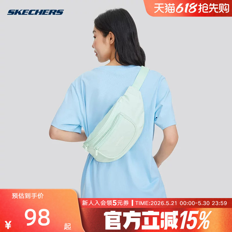 Skechers斯凯奇男女款腰包运动休闲时尚潮流百搭斜挎包 L1