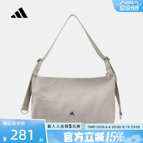adidas阿迪达斯26新款女子CANVAS BAG M运动休闲单肩包挎包LE2053