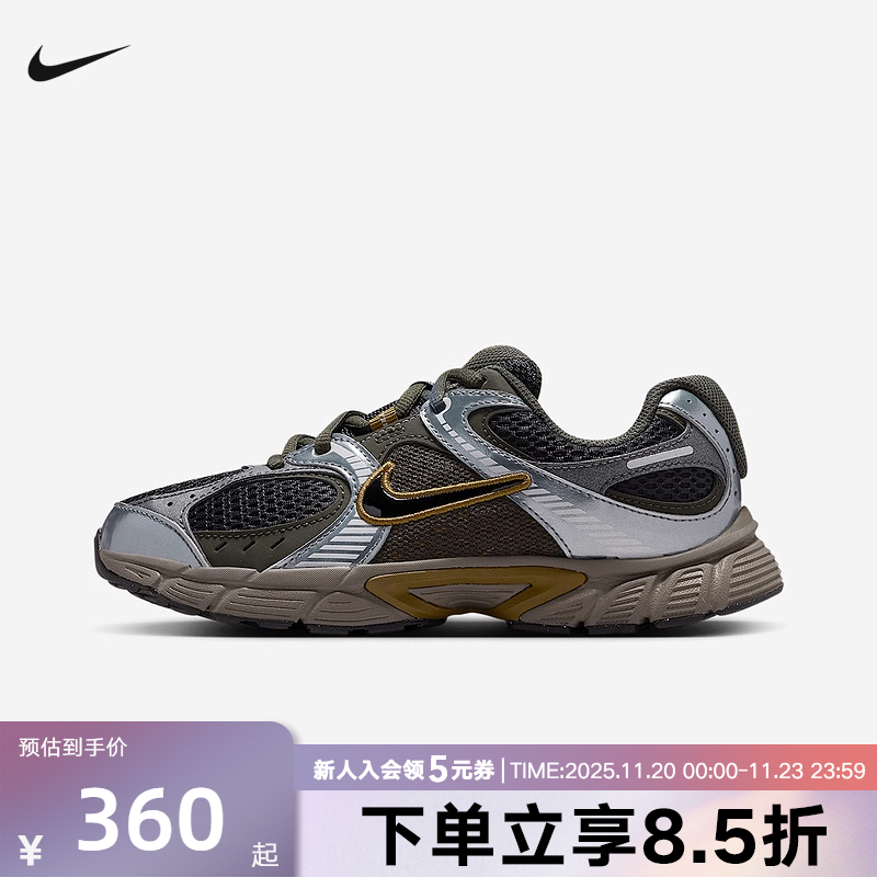 耐克男女童鞋NIKE V5 RNR透气运动鞋网眼轻便复古跑鞋HQ6411-300