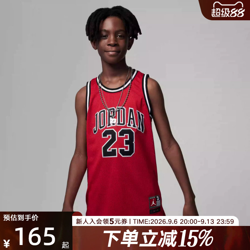 NIKE耐克童装T恤夏季JORDAN男女大童休闲运动针织背心DO1968-687图片