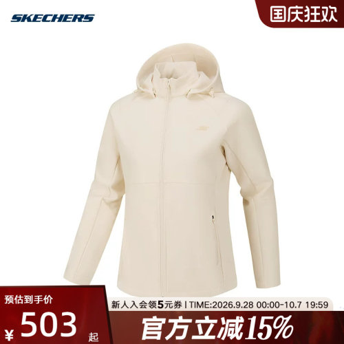 Skechers斯凯奇26新款女防风保暖舒适休闲梭织外套 P126W081/01B4