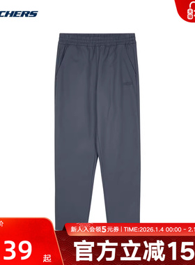 Skechers斯凯奇男子运动裤休闲舒适直筒裤梭织长裤 L324M064/026R