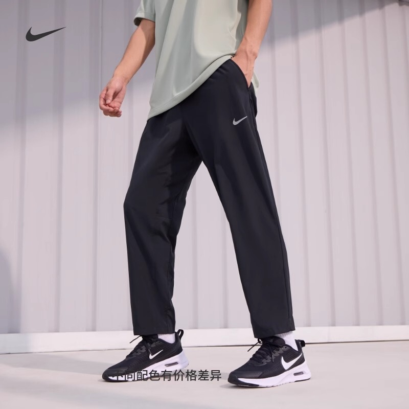 Nike耐克男裤束脚裤新款速干黑色宽松直筒运动长裤透气FB7491-010