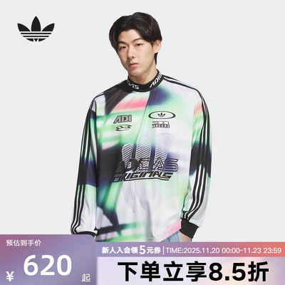 adidas阿迪达斯三叶草男王安宇同款赛车风小高领运动球衣 KH1466