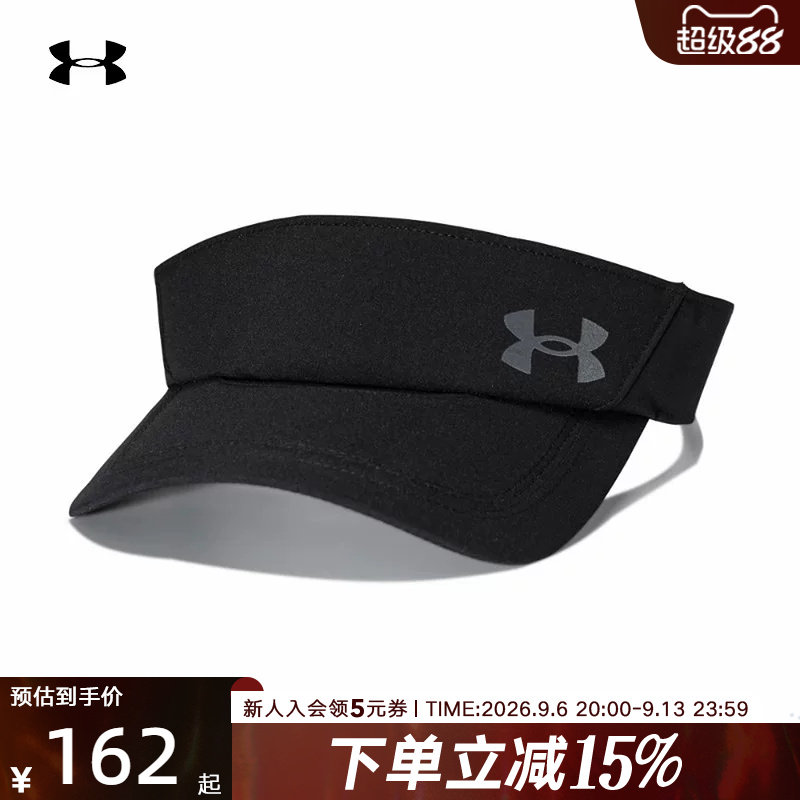 安德玛UA春季新款男子空顶网球帽遮阳帽运动休闲帽子1383479-001