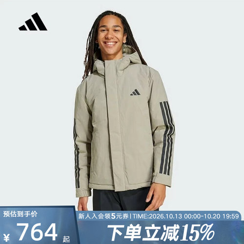 adidas阿迪达斯秋新款运动休闲保暖上衣夹克外套男短棉服 JY8305