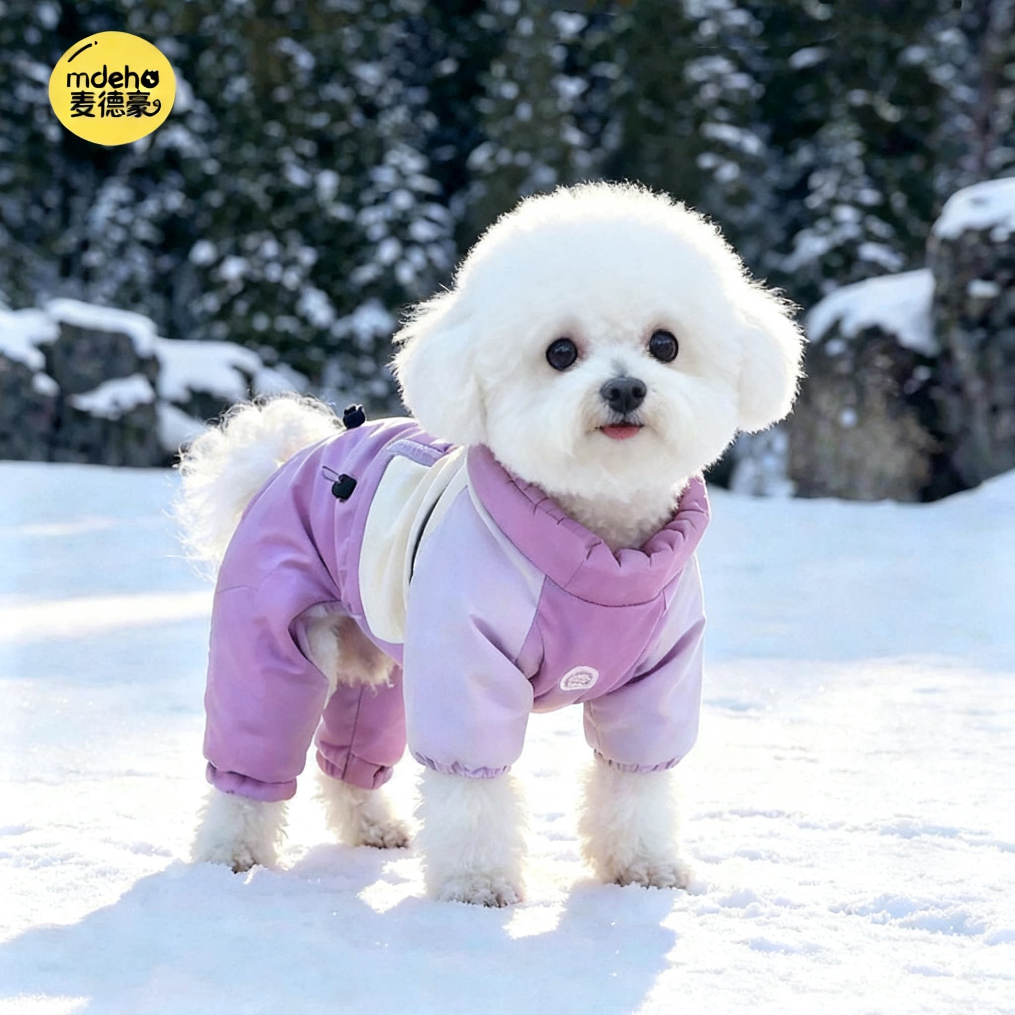 狗狗四脚棉服比熊泰迪雪纳瑞小型犬宠物小狗衣服加厚防寒新款冬装