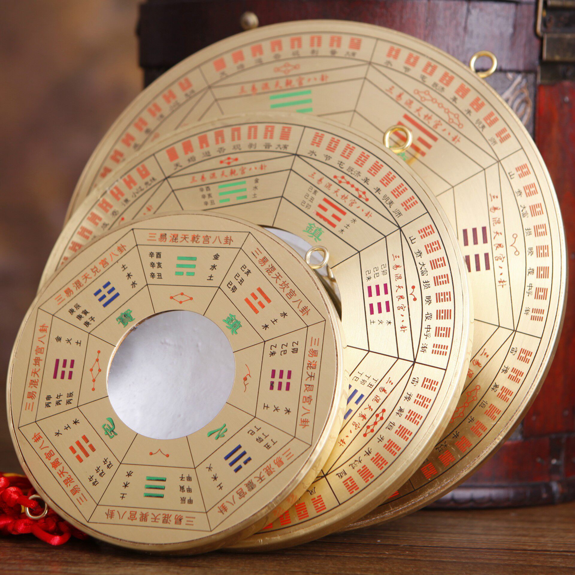 太极九宫八卦镜挂件凹镜凸镜装饰摆件客厅办公室门口室外防雨防锈