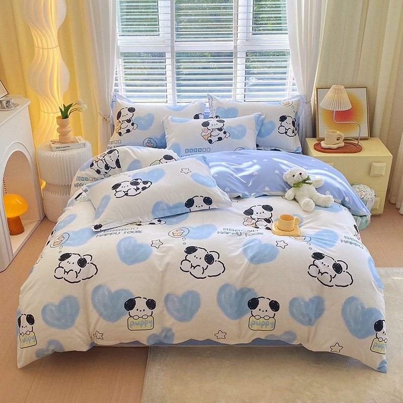 床上四件套床单被套被罩学生宿舍三件套床品非全棉纯棉2024年新款