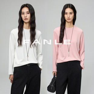 醋酸羊毛加绒保暖及简ROW风圆领长袖 刚需打底 STUDIOS FANLE