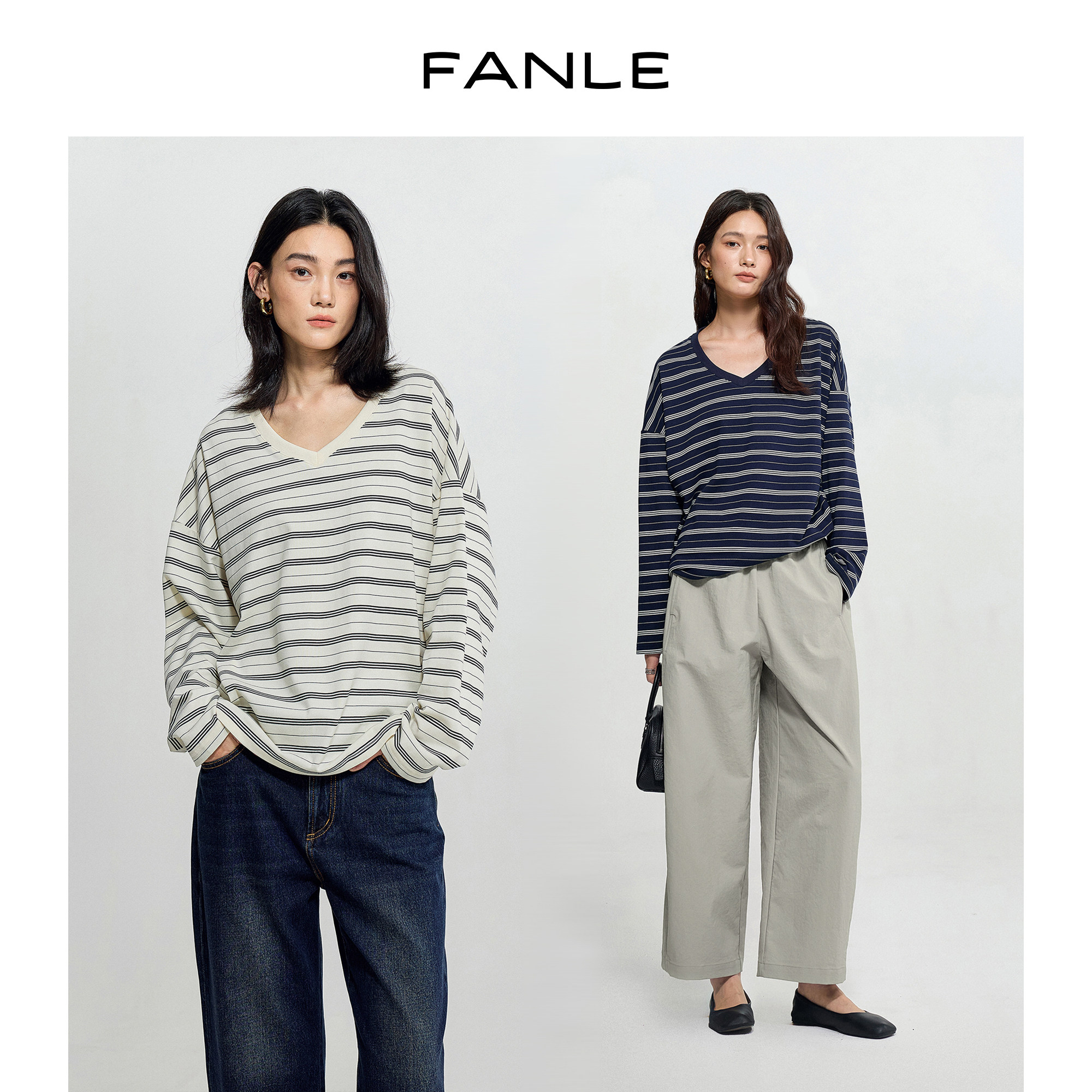 FANLESTUDIOSV领显瘦长袖T恤图片