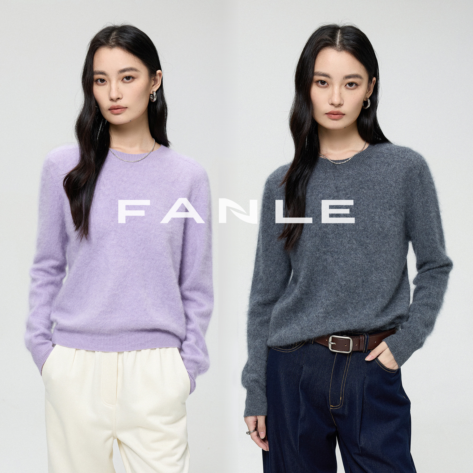 FANLE STUDIOS【重磅福利】水洗羊绒羊毛拉毛亲肤绒感小宽松毛衣