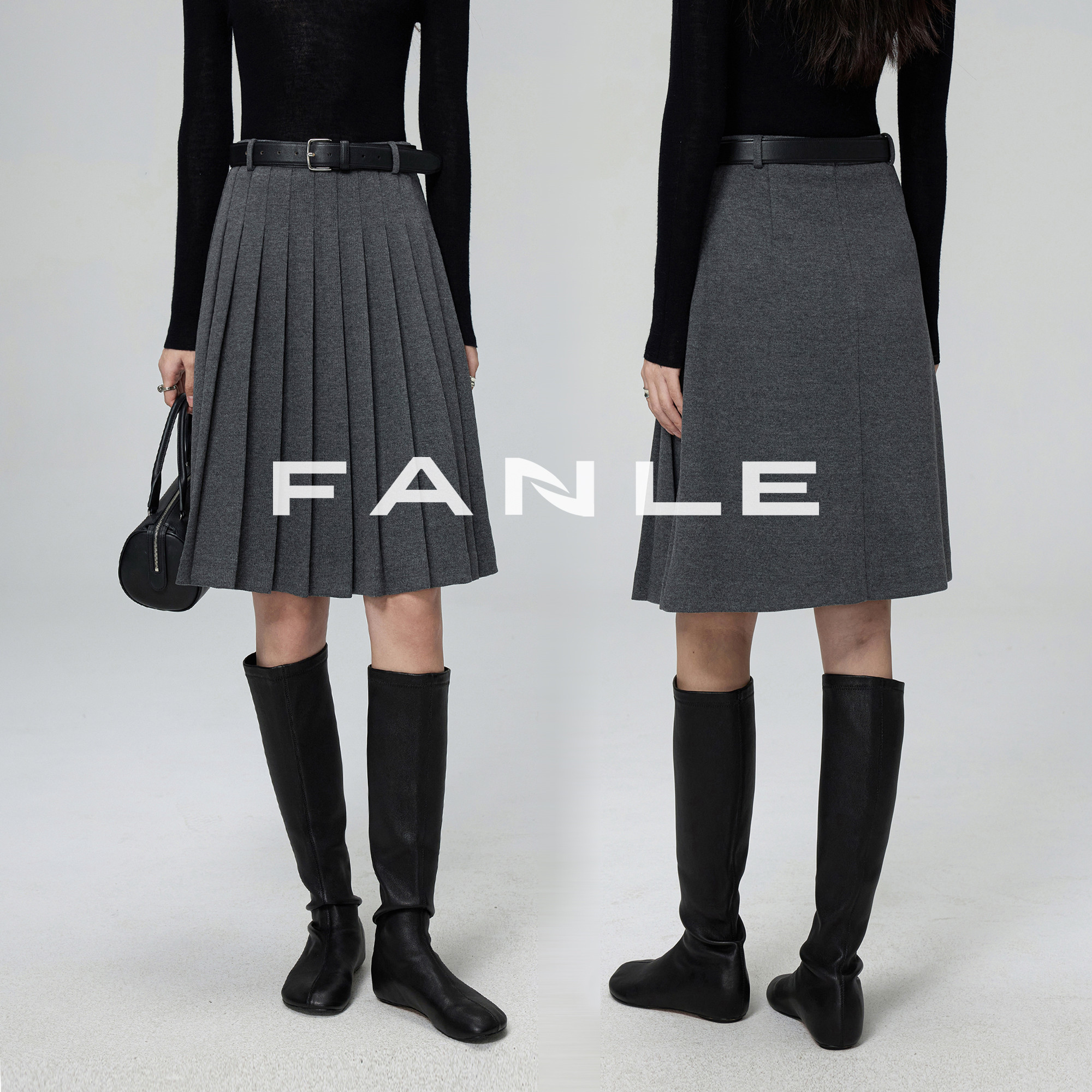 FANLESTUDIOS羊毛百褶裙