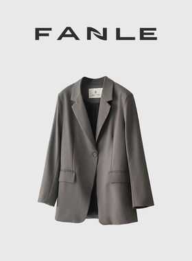 断码清仓不退换秋季混色高品及简宽松休闲气质时髦西装+马甲套装