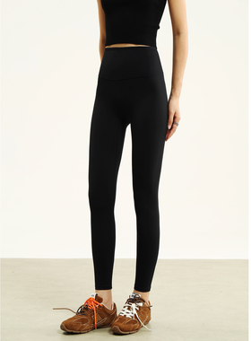 FANLE STUDIOS时髦裸感塑形高腰显瘦紧致提臀户外运动瑜伽9分裤