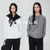 FANLE 醋酸羊毛加绒加厚保暖拼接宽松长袖 STUDIOS 刚需苾备