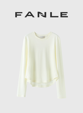 【清仓买三免一区】三醋酸A4腰立体修身显瘦圆领百搭亲肤长袖T恤