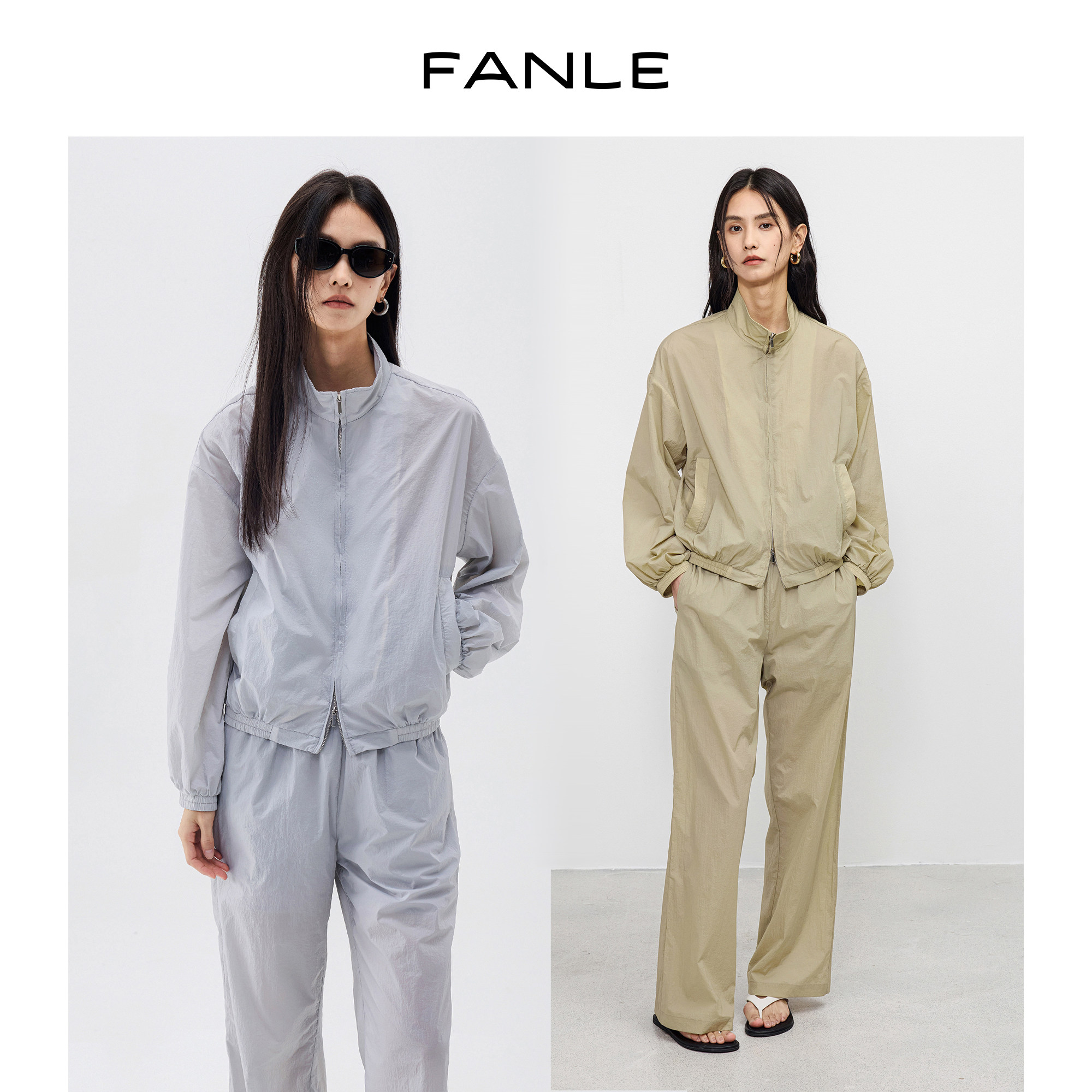 FANLE STUDIOS夏季清薄干爽透气抑菌可机洗MIU风立领经典防晒套装