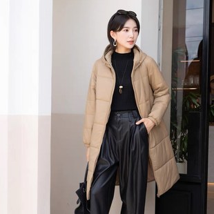 通勤宽松显瘦保暖棉服外套 YUN韫2025冬季 连帽中长款 女装 6016 新款