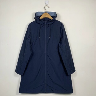 抽绳风衣外套 YUN韫2026春季 6111 百搭中长款 连帽拉链韩版 新款 女装