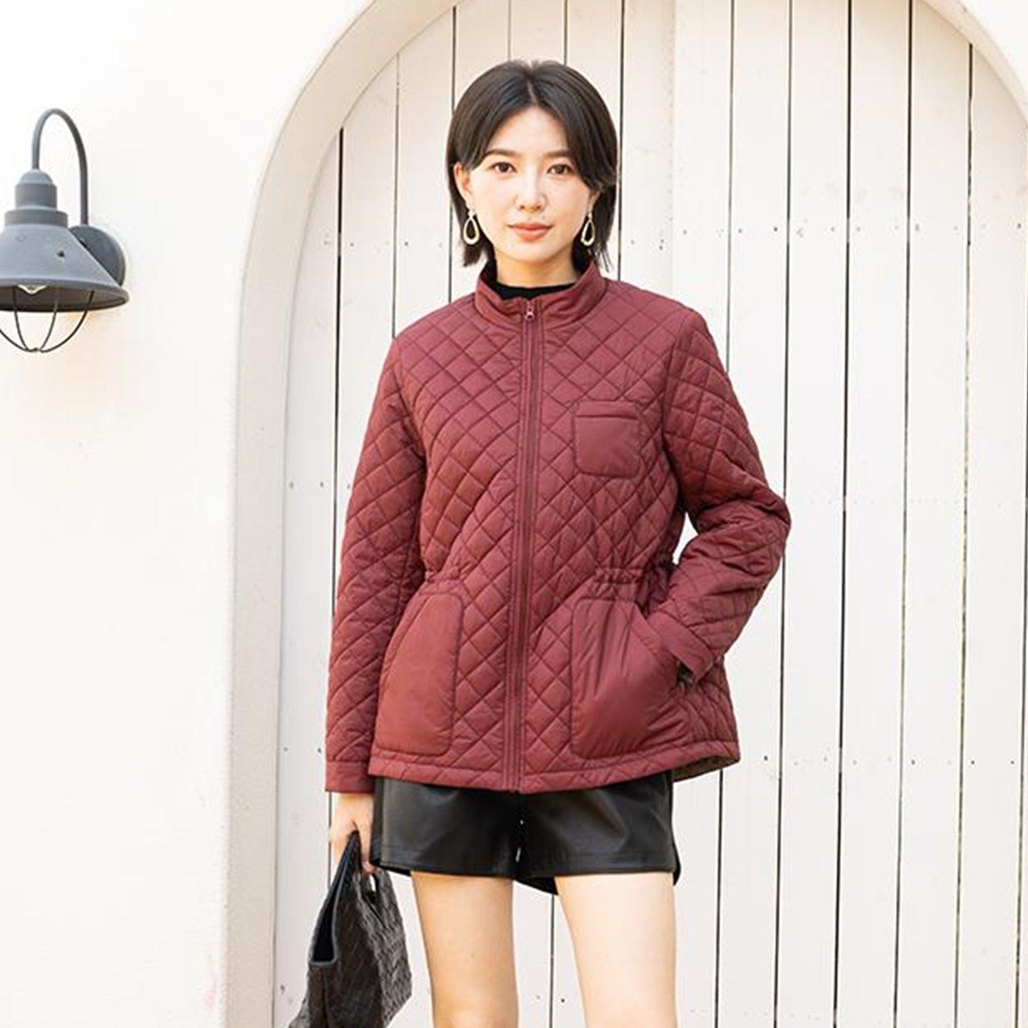 YUN韫2025冬季新款立领菱格收腰韩版显瘦短款夹棉女棉服外套 6062,女装/女士精品,棉衣/棉服,淘宝优惠券,粉丝福利购,淘宝优惠卷