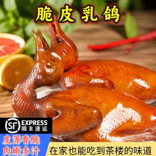 脆皮乳鸽广式闽菜玻璃半成品烤乳鸽红烧熟食鸽子粤菜冷冻新鲜卤味