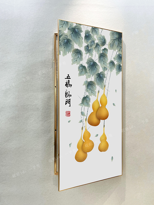 陈一予消火栓电表箱装饰五福临门