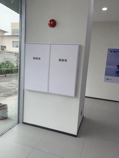 饰画简约白色风格 配电箱消防栓装 饰画双开门挂画美化消防箱装