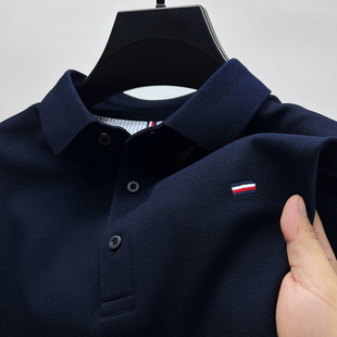 POLO衫 春秋季 100%纯棉品牌衣服t恤男长袖 翻领体恤男 下摆开叉