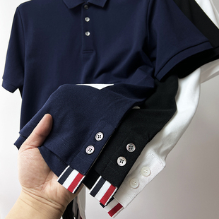 开衩男装 青年品牌衣服纯棉短袖 半袖 潮牌polo衫 t恤男翻领夏季