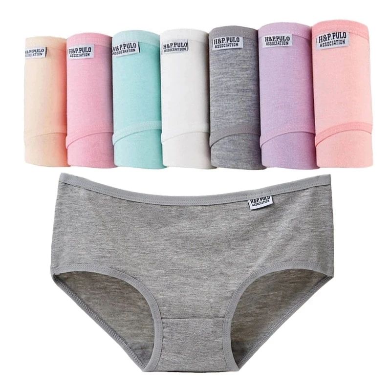 7Pcs/Lot Plus Size Underwear Women's Panties Cotton Girl Bri