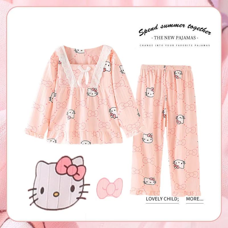 Kawaii Sanrio Girls Pajama Sets Comfortable Soft Princess St
