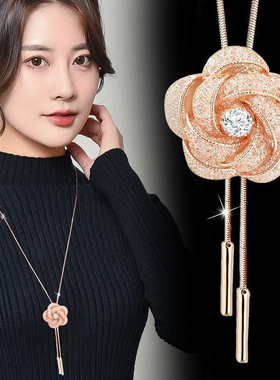 2024 luxury Pearl Necklace Long Sweater Chain