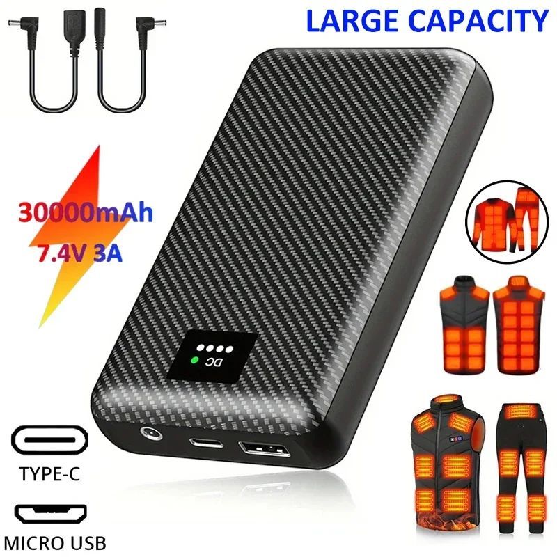 Battery 30000mAh Portabl Heating Mobile Power Supply for Hea