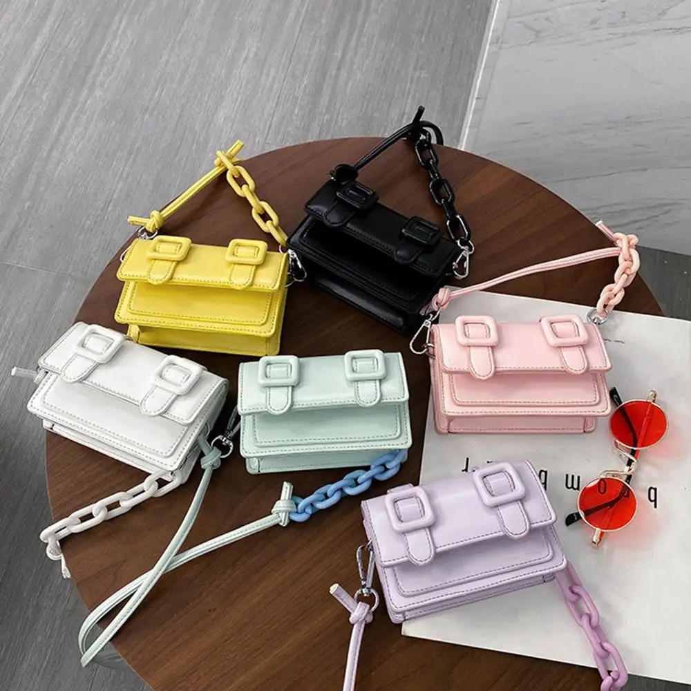 Mini Small Messenger Bags For Women Girl Chain Purse PU Leat