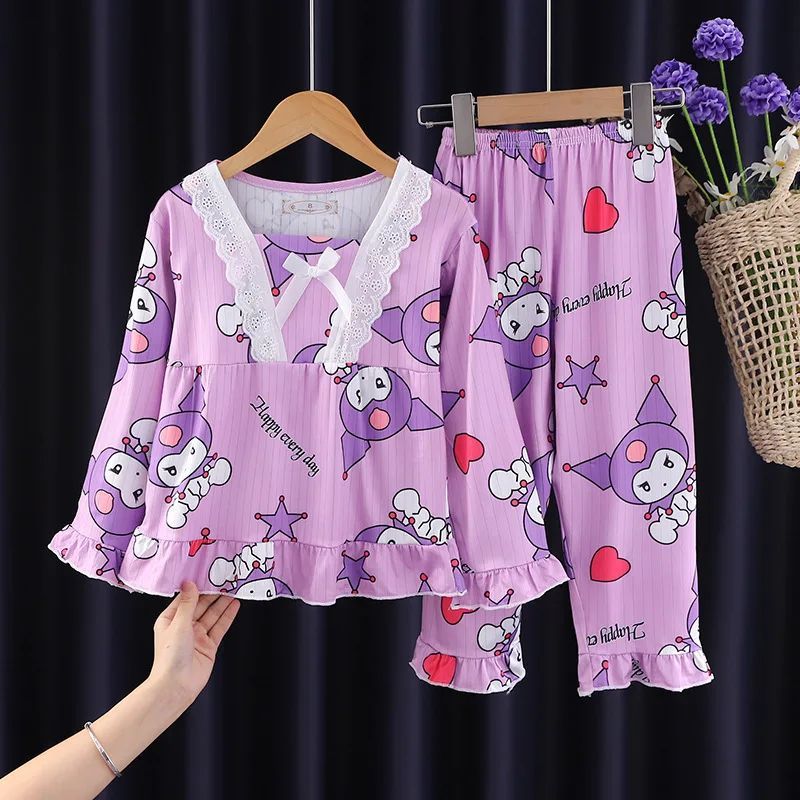 Sanrio Girls Pajama Sets Lovely Cartoon Trendy Soft Comforta