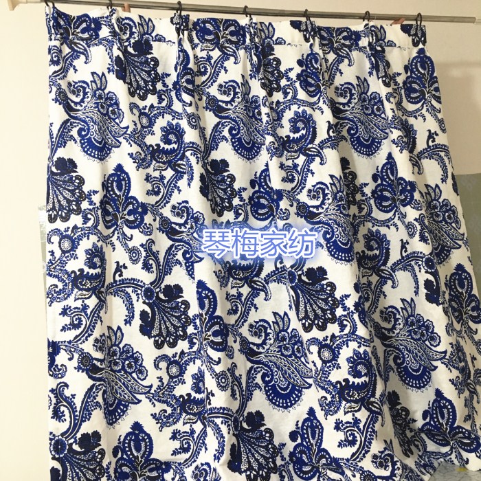 亚麻出租屋罗马圈挂钩帘