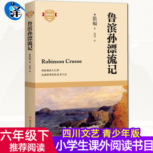 四川文艺出版社】鲁滨逊漂流记正版六年级下册 鲁迅流浪记鲁宾汉 滨逊鲁孙滨罗宾逊鲁冰训 鲁宾迅 鲁浜逊 鲁比逊 兵逊 鲁滨迅