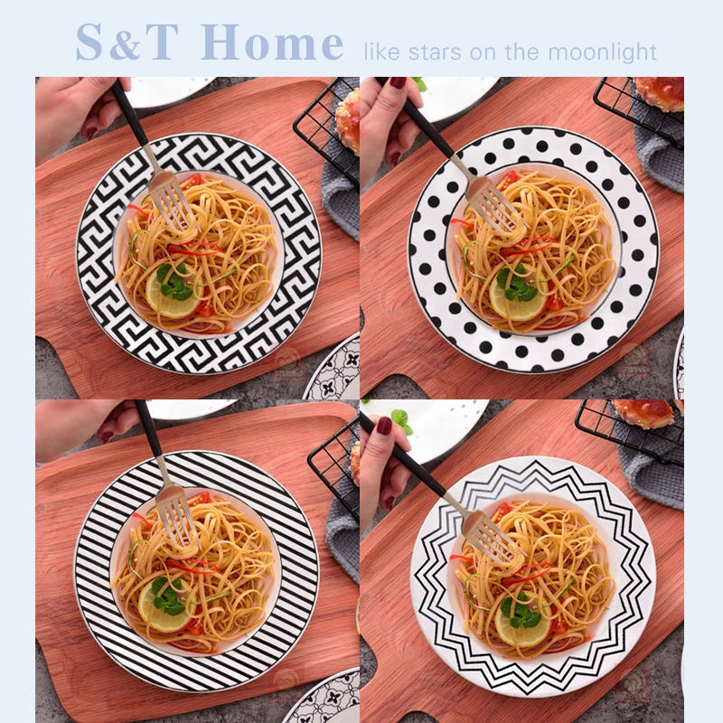 个性欧式西餐盘北欧碗几何意面盘