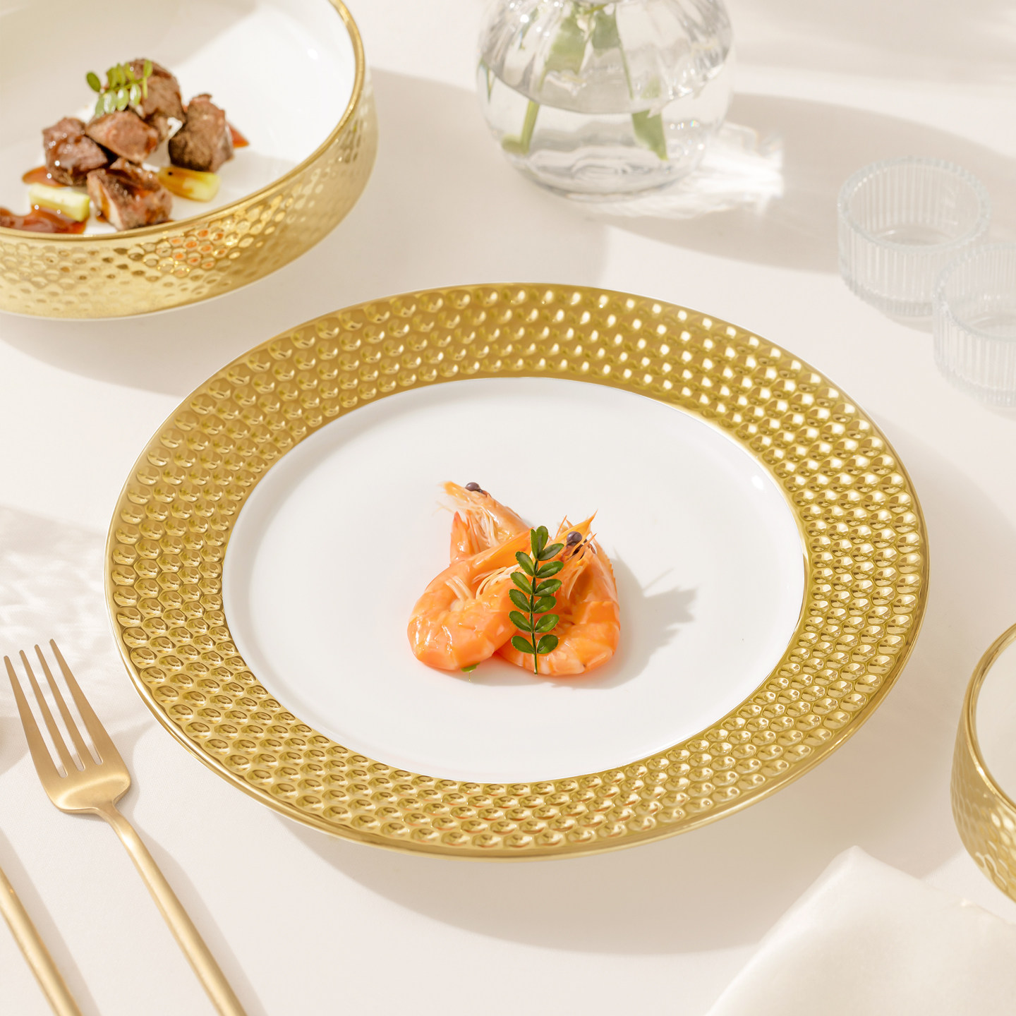 高级感酒店陶瓷盘子创意私房菜平盘法式料理盘商用西餐餐具牛排盘,餐饮具,盘,淘宝优惠券,粉丝福利购,淘宝优惠卷