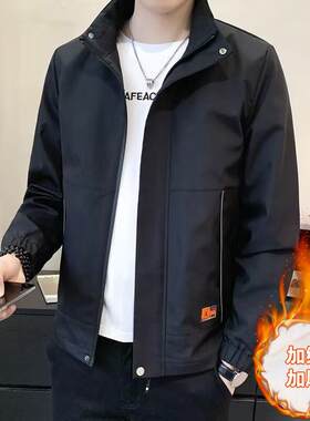 2024新款男士加绒加厚夹克风衣