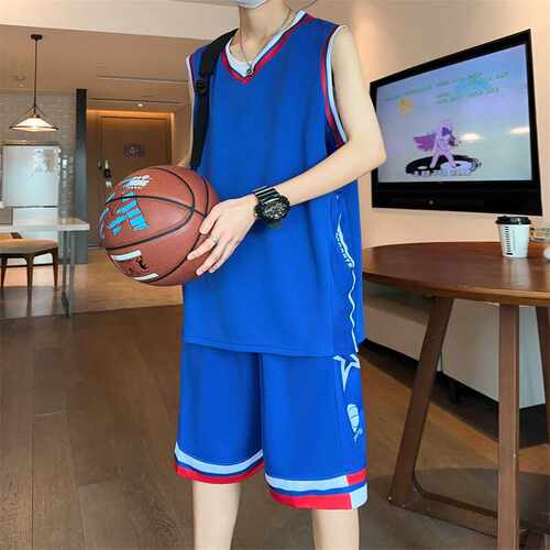 篮球服休闲运动背心套装青少年