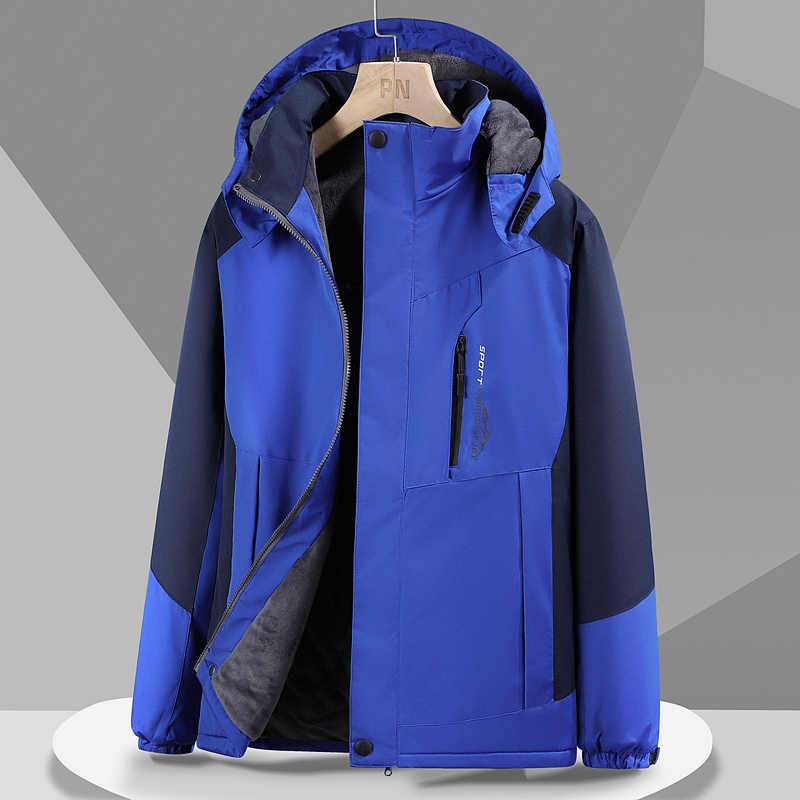 防水加绒加厚男士冬季冲锋衣