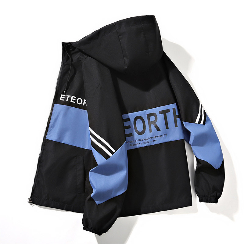 春秋季薄款男士外套休闲百搭连帽工装夹克韩版潮流男装上衣服褂子